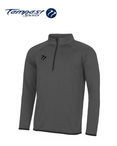 Mens Charcoal Black Half Zip Midlayer